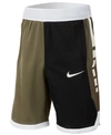 Nike Kids' Dry Elite Basketball Shorts In Olive/white
