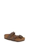 Birkenstock Kids' Mayari Birko-flor Slide Sandal In Mocha