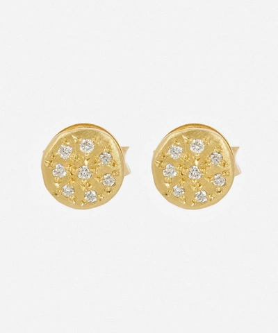 Brooke Gregson Gold Mini Mars Diamond Stud Earrings