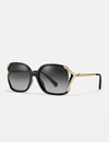 Coach Oversized Horse And Carriage Sunglasses In Black