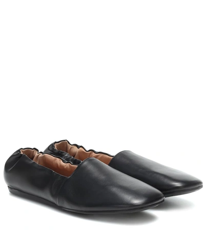 Marni Leather Ballet Flats In Black