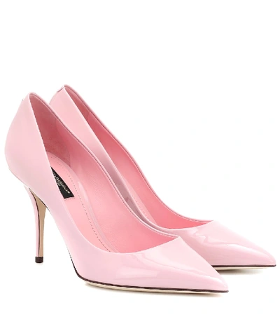 Dolce & Gabbana Cardinale Patent-leather Pumps In Pink