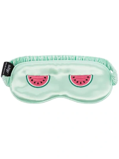 Slip Silk Green Watermelon Silk Eye Mask