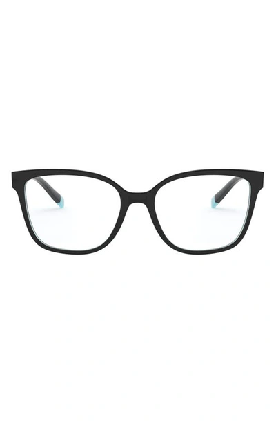 Tiffany & Co 54mm Optical Glasses In Black Blue/ Silver
