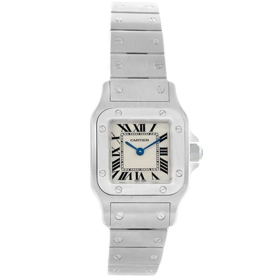 Pre-owned Cartier Silver Stainless Steel Santos Galbee W20056d6 Women's Wristwatch 24mm