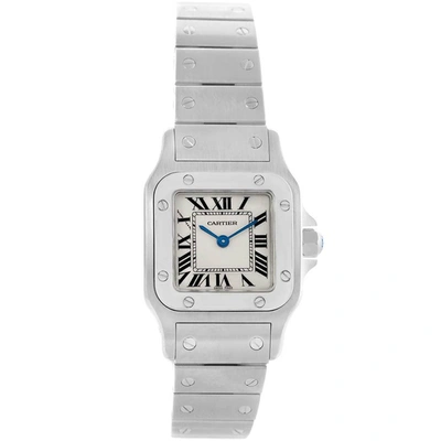 Pre-owned Cartier Silver Stainless Steel Santos Galbee Small W20056d6 Women's Wristwatch 24mm