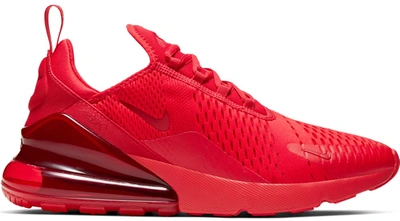 Pre-owned Nike  Air Max 270 Triple Red In University Red/black/university Red