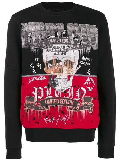 Philipp Plein Rock Print Sweatshirt In Black