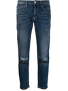Philipp Plein Embroidered Straight-leg Jeans In Blue