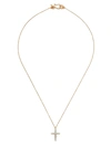 Sophie Bille Brahe 14k Yellow Gold Fellini Pearl Cross Necklace