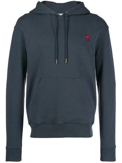 Ami Alexandre Mattiussi Ami De Coeur Hoodie In Blue