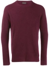 Roberto Collina Slim-fit Knit Sweater In Red