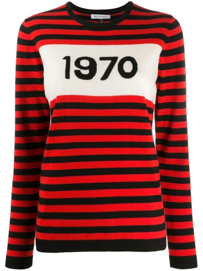 Bella Freud 1970 Red & Black Striped Jumper