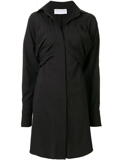 Strateas Carlucci Bust Macro Shirt Dress In Black