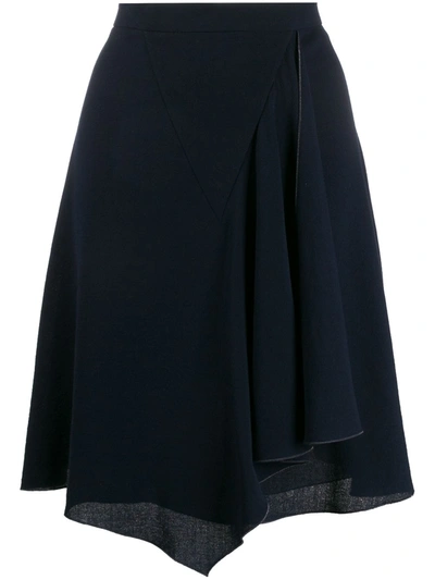 Pre-owned Chanel 1990s Handkerchief Skirt In Blue