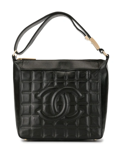 Pre-owned Chanel 2003 Choco Bar Cc Shoulder Bag In Black