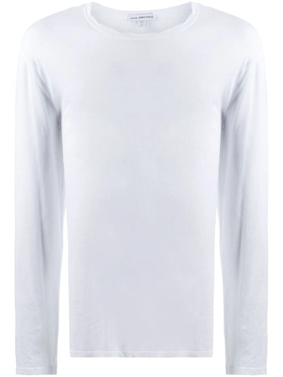James Perse Long-sleeved T-shirt In White