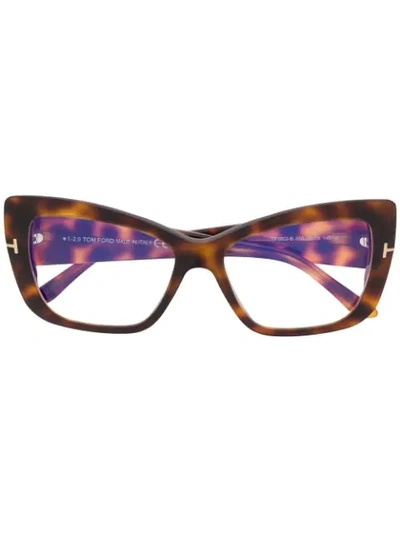 Tom Ford Oversized Sunglasses In Brown