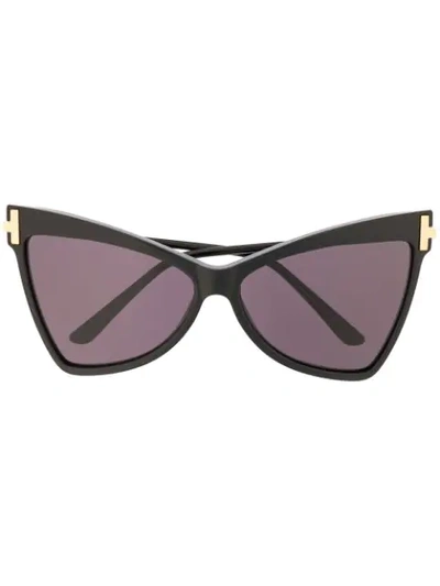 Tom Ford Extreme Cat Eye Sunglasses In Black
