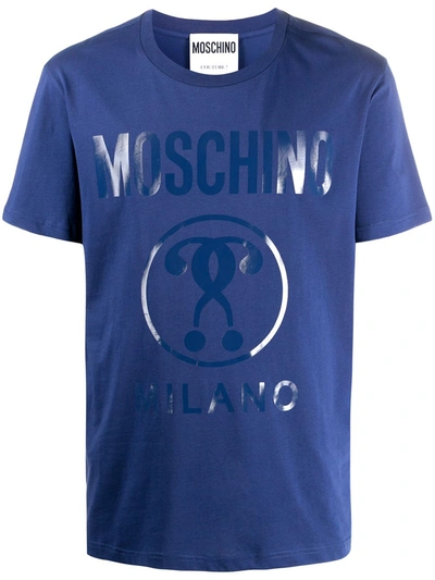 Moschino Logo T-shirt In Blue