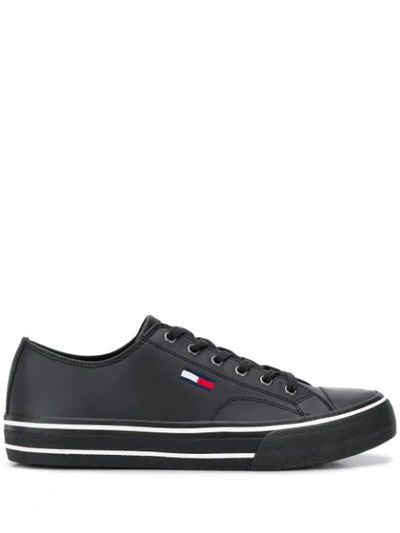 Tommy Jeans City Low Top Sneakers In Black
