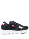 Tommy Jeans High Cleated Logo Sneakers In Black