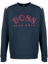 Hugo Boss Logo Print Sweatshirt In Blue