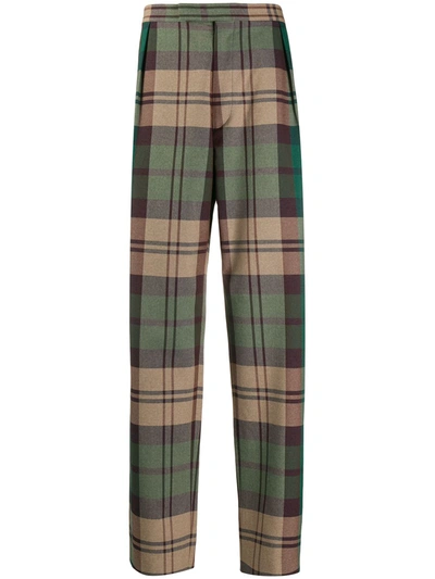 Vivienne Westwood Plaid Print Tailored Trousers In Green