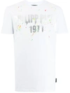 Philipp Plein Paint Splatter Effect T-shirt In White