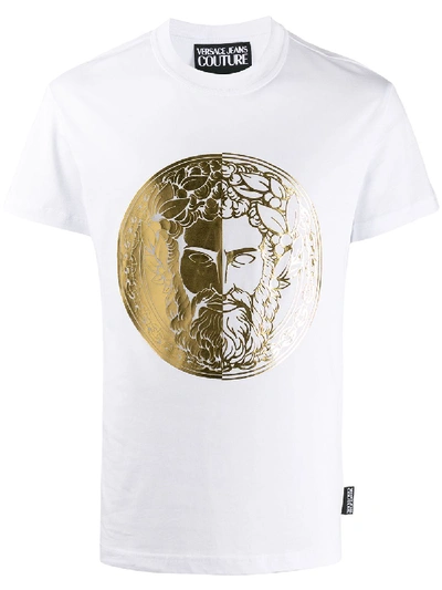 Versace Jeans Couture Foil-print T-shirt In White