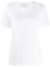 Michael Michael Kors On-tone Sequin-logo T-shirt In White