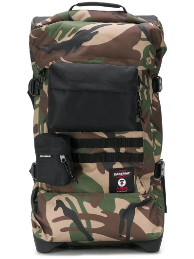 Eastpak X Aape Camouflage Pocket Holdall In Brown ,green