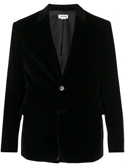 Zadig & Voltaire Fitted Single Breasted Blazer In Black