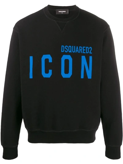Dsquared2 Printed Lettering Logo Sweatshirt In Black