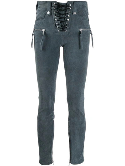 Ben Taverniti Unravel Project Ombré-effect Skinny Trousers In Grey