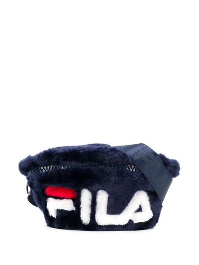Fila Logo Colour-block Belt Bag In Neutrals