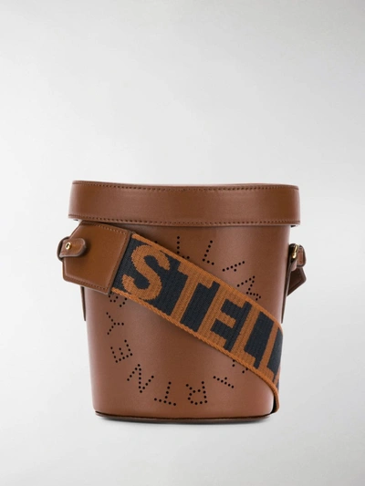 Stella Mccartney Stella Logo Bucket Bag In Brown