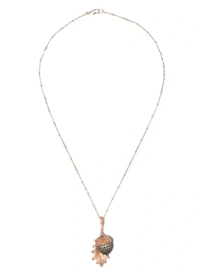 Annoushka 18kt Rose Gold Mythology Diamond Acorn Seed Necklace In 18ct Rose Gold