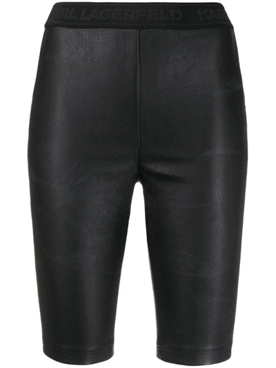 Karl Lagerfeld Rue St-guillaume Bike Shorts In Black