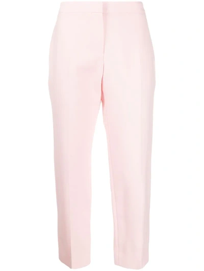 Alexander Mcqueen Cropped Tailored Trousers In Pink