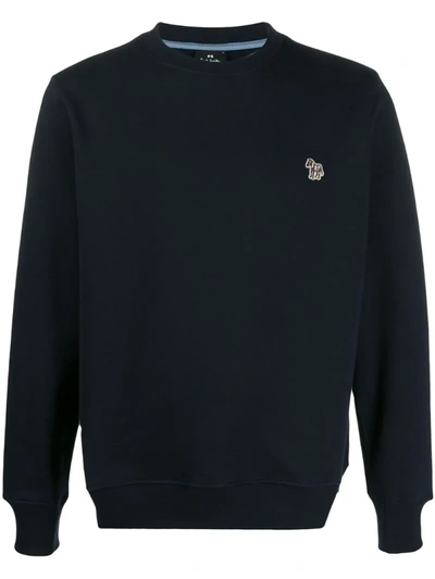 Ps By Paul Smith Embroidered Logo Sweatshirt In Blue
