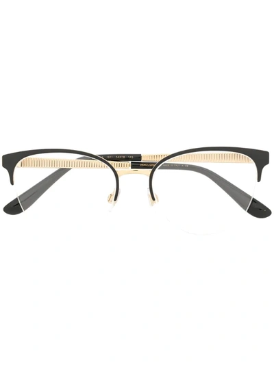 Dolce & Gabbana Dg1311 Half-rim Glasses In Black