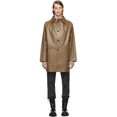 Kassl Editions Brown Above The Knee Oil Coat