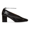 Jil Sander Whipstitch-trim Ankle-bracelet Pumps In Black