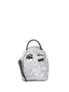 Chiara Ferragni Mini Glitter Backpack In Silver