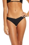 Frankies Bikinis Enzo Ribbed Bikini Bottoms In Black