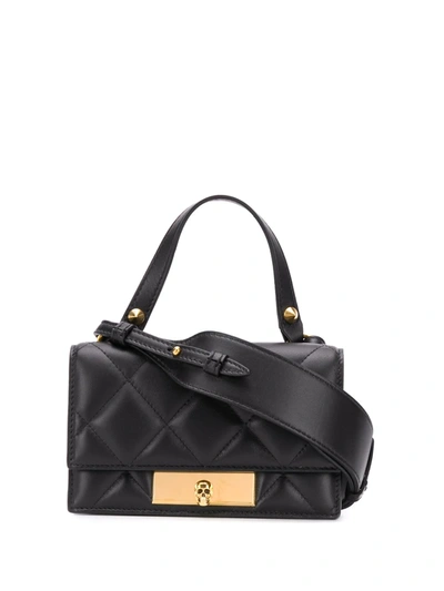 Alexander Mcqueen Women's The Skull Lock Quilted Leather Bag In Black