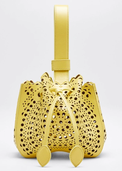 Alaïa Rose Marie 16 Yellow Bracelet Bag