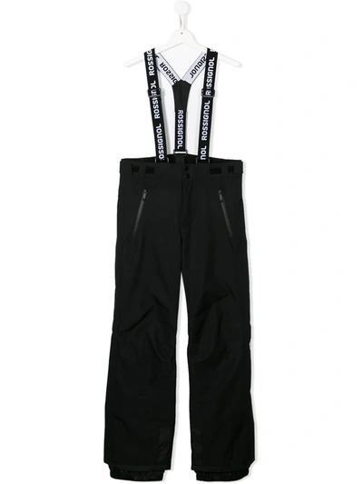 Rossignol Kids' Hiver Ski Dungaree Trousers In Black