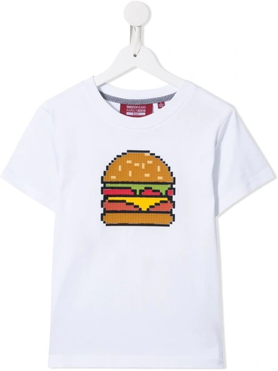 Mostly Heard Rarely Seen 8-bit Kids' Little Boy's & Boy's Burger Graphic T-shirt In White